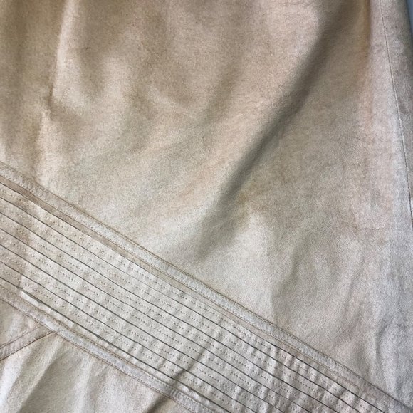 Lafayette 148 New York 100% Suede Midi A Line Skirt Tan Size 20 - Picture 16 of 16